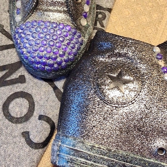 Converse Custom Made Leather Platform Hi Top Sneakers - Picture 3 of 16